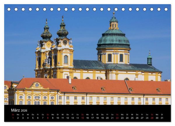 Produktbild: Die Wachau - Bezaubernde Orte an der Donau (Tischkalender 2026 DIN A5 quer), CALVENDO Monatskalender