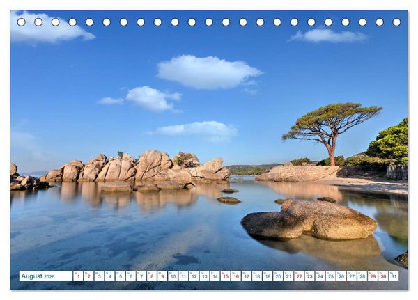 Produktbild: Korsika, das wilde Inselparadies im Mittelmeer (Tischkalender 2026 DIN A5 quer), CALVENDO Monatskalender