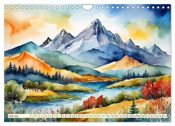 Produktbild: Sehnsucht Berge (Wandkalender 2026 DIN A4 quer), CALVENDO Monatskalender