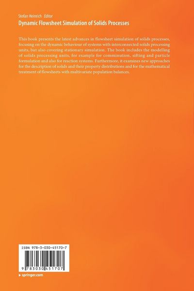 Produktbild: Dynamic Flowsheet Simulation of Solids Processes