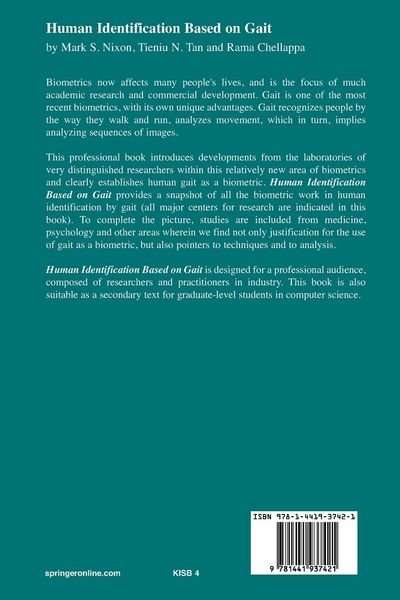 Produktbild: Human Identification Based on Gait
