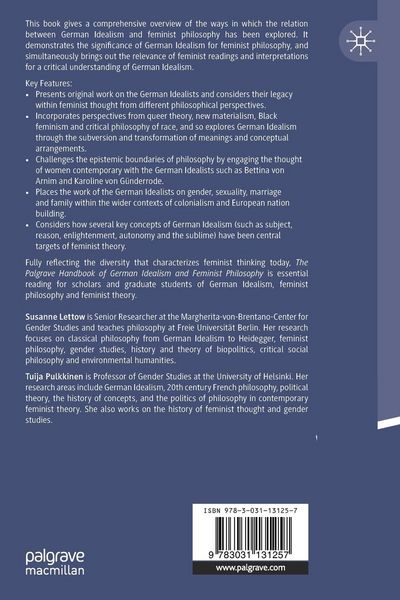 Produktbild: The Palgrave Handbook of German Idealism and Feminist Philosophy