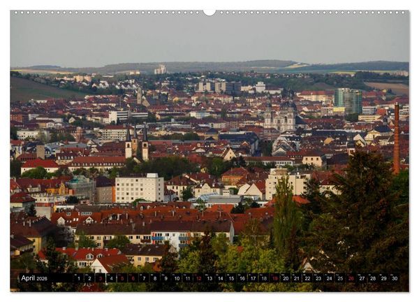 Produktbild: W&uuml;rzburg am Abend (hochwertiger Premium Wandkalender 2026 DIN A2 quer), Kunstdruck in Hochglanz