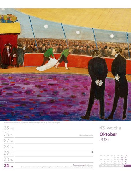 Produktbild: Kunstwelt Wochenplaner Kalender 2027 | Impressionismus und Klassische Moderne