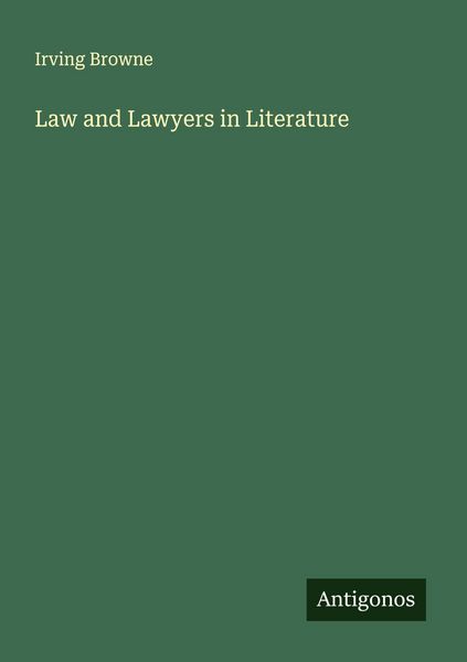 Produktbild: Law and Lawyers in Literature