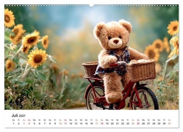 Produktbild: Teddyb&auml;r - klein aber oho (hochwertiger Premium Wandkalender 2027 DIN A2 quer), Kunstdruck in Hochglanz