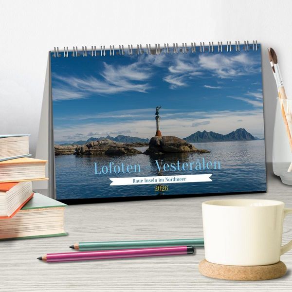 Produktbild: Lofoten Vester&aring;len (Tischkalender 2026 DIN A5 quer), CALVENDO Monatskalender