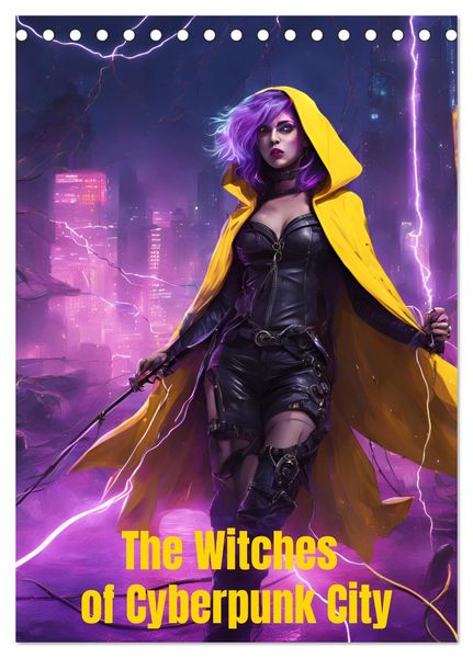 Produktbild: The Witches of Cyberpunk City (Desk Calendar 2026 DIN A5 portrait), CALVENDO 12 Month DeskCalendar