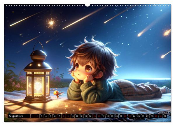 Produktbild: Anime Seasons: Ein Kalender voller lebendiger Manga-Szenen (Wandkalender 2026 DIN A2 quer), CALVENDO Monatskalender