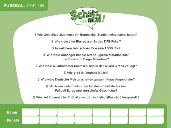 Produktbild: Sch&auml;tz mal! Fu&szlig;ball Edition
