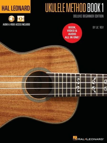 Produktbild: Hal Leonard Ukulele Method: Deluxe Beginner Edition, Includes Book, Video and Audio All in One Ukulele Method Book with Online Audio Video by Lil' REV Chords Strumming Music Reading Tablature