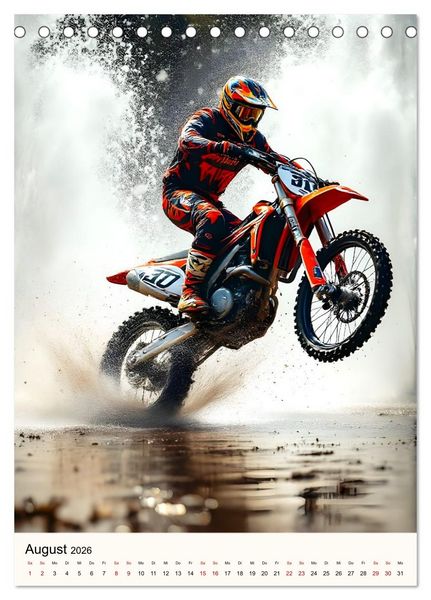 Produktbild: Kickstart the Year - Dirt, Speed und Adrenalin (Tischkalender 2026 DIN A5 hoch), CALVENDO Monatskalender