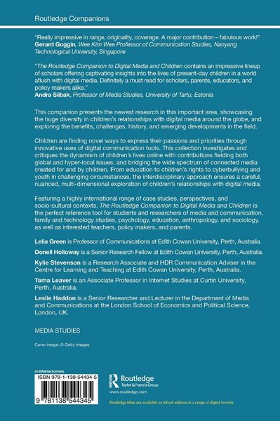 Produktbild: The Routledge Companion to Digital Media and Children