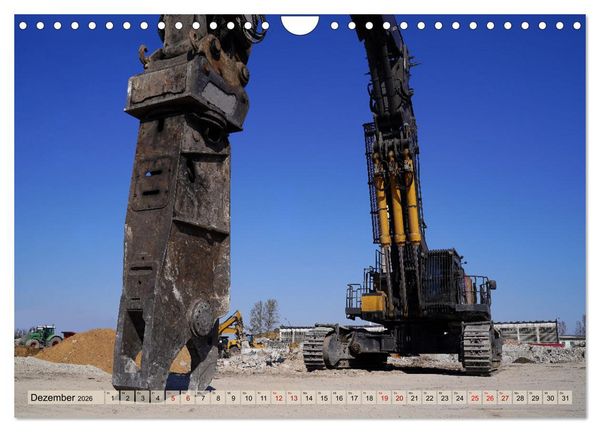 Produktbild: Bagger im Einsatz (Wandkalender 2026 DIN A4 quer), CALVENDO Monatskalender
