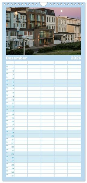 Produktbild: Familienplaner 2026 - Sommer auf Norderney mit 5 Spalten (Wandkalender, 21 x 45 cm) CALVENDO