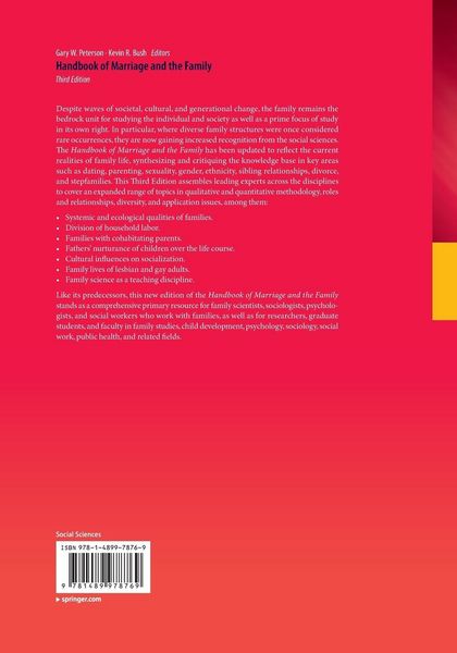 Produktbild: Handbook of Marriage and the Family