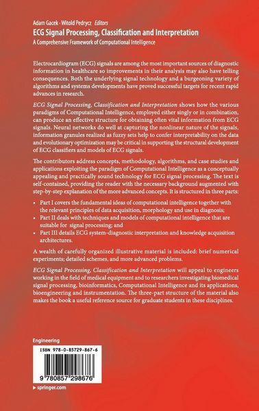 Produktbild: ECG Signal Processing, Classification and Interpretation