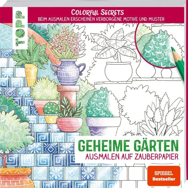 Produktbild: Colorful Secrets - Geheime G&auml;rten (Ausmalen auf Zauberpapier)