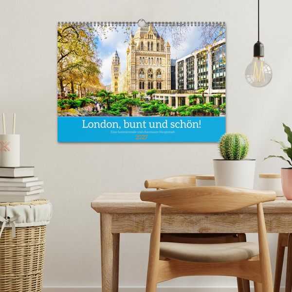 Produktbild: London, bunt und sch&ouml;n! (Wandkalender 2027 DIN A3 quer), CALVENDO Monatskalender