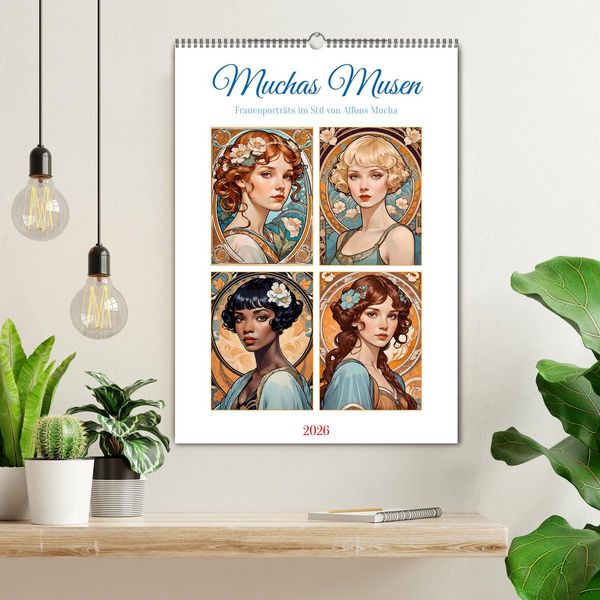 Produktbild: Muchas Musen (Wandkalender 2026 DIN A2 hoch), CALVENDO Monatskalender
