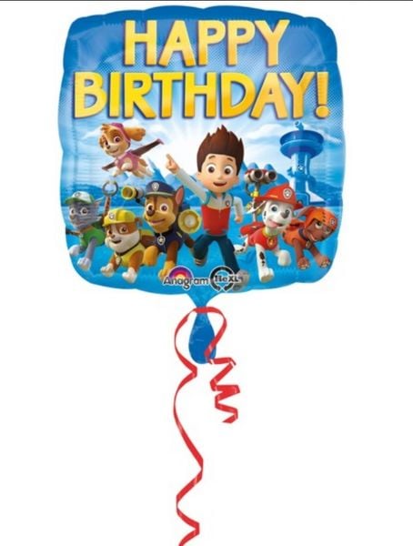Produktbild: Folienballon PAW PATROL Happy Birthday 43x43cm