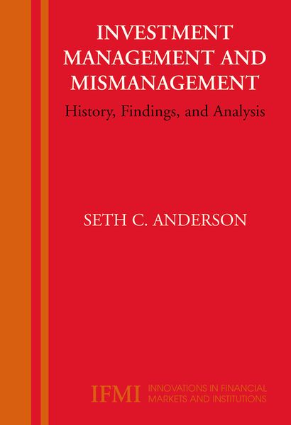Produktbild: Investment Management and Mismanagement