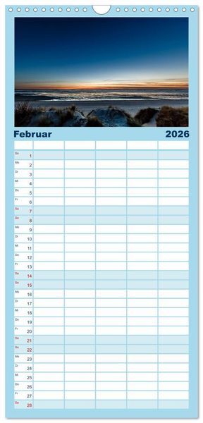 Produktbild: Familienplaner 2026 - Noch mehr F&ouml;hrweh - Insel F&ouml;hr mit 5 Spalten (Wandkalender, 21 x 45 cm) CALVENDO