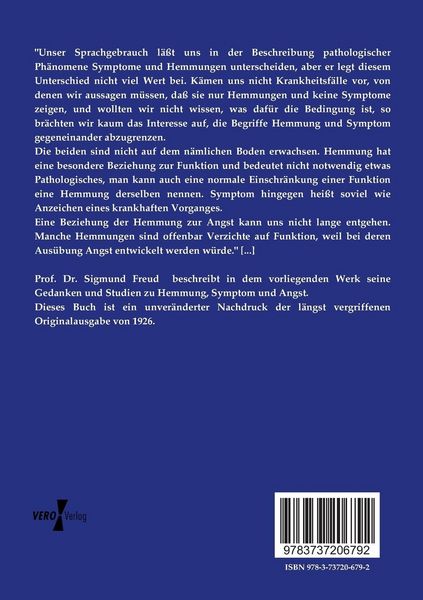 Produktbild: Hemmung, Symptom und Angst