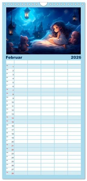 Produktbild: Familienplaner 2026 - Magie der Kindheit mit 5 Spalten (Wandkalender, 21 x 45 cm) CALVENDO