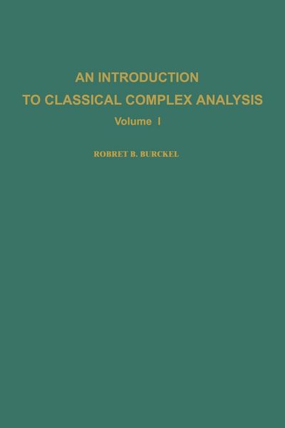 Produktbild: An Introduction to Classical Complex Analysis