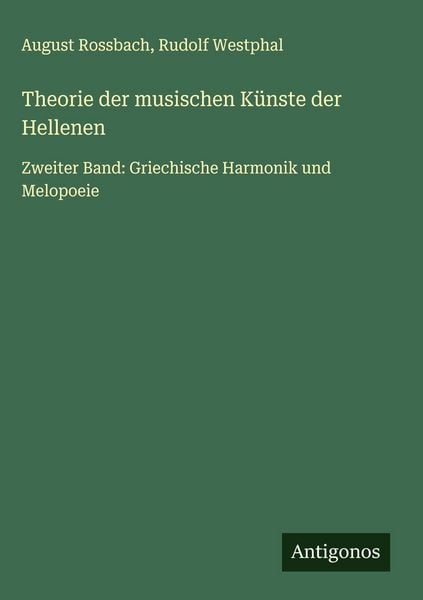 Produktbild: Theorie der musischen K&uuml;nste der Hellenen