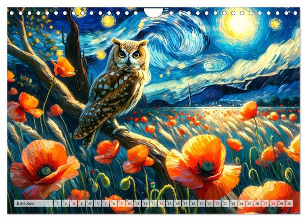 Produktbild: Eine Hommage an van Gogh (Wandkalender 2026 DIN A4 quer), CALVENDO Monatskalender