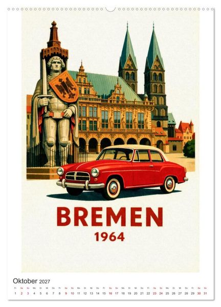 Produktbild: Stadtbilder und Stra&szlig;enlegenden (Wandkalender 2027 DIN A2 hoch), CALVENDO Monatskalender