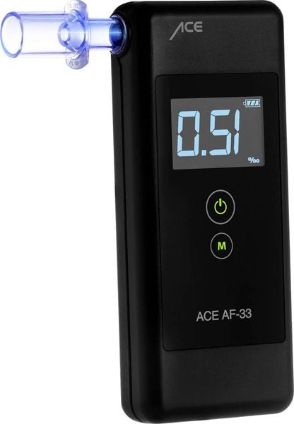 ACE AF-33 Alkoholtester Dunkelgrau 0.00 bis 5.00 ‰ inkl. Display