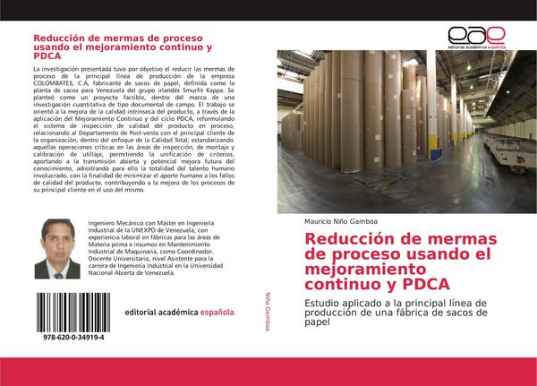 Produktbild: Reducci&oacute;n de mermas de proceso usando el mejoramiento continuo y PDCA