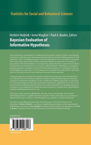 Produktbild: Bayesian Evaluation of Informative Hypotheses