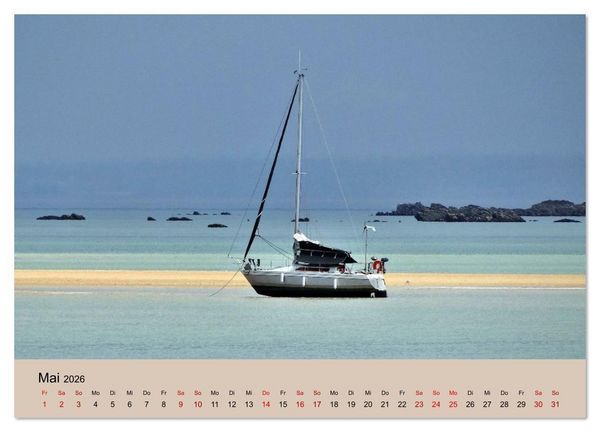 Produktbild: Chausey Inseln Magischer Insel - Archipel Frankreich (hochwertiger Premium Wandkalender 2026 DIN A2 quer), Kunstdruck in Hochglanz