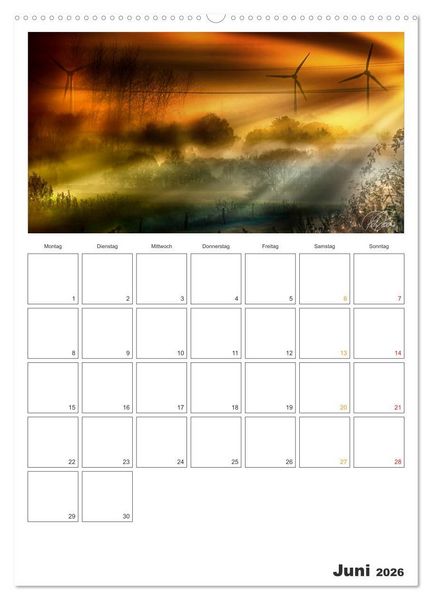 Produktbild: Terminplaner - Zwischenwelten, Zeiten zwischen Tag und Nacht (Wandkalender 2026 DIN A2 hoch), CALVENDO Monatskalender