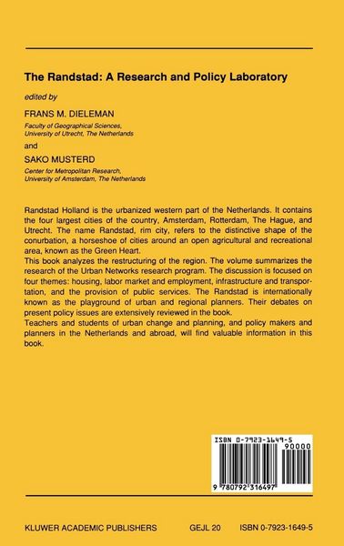 Produktbild: The Randstad: A Research and Policy Laboratory