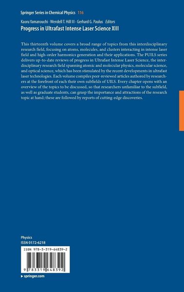 Produktbild: Progress in Ultrafast Intense Laser Science XIII