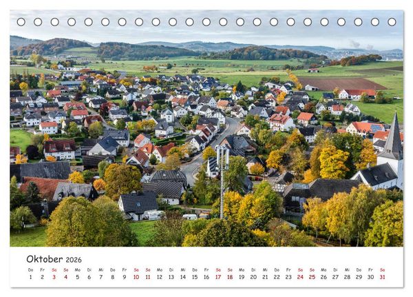 Produktbild: Das Sauerland bei Brilon aus der Vogelperspektive (Tischkalender 2026 DIN A5 quer), CALVENDO Monatskalender