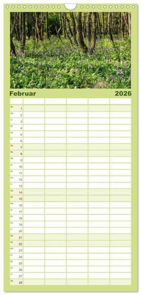 Produktbild: Familienplaner 2026 - Stimmungsvolle Rh&ouml;n mit 5 Spalten (Wandkalender, 21 x 45 cm) CALVENDO