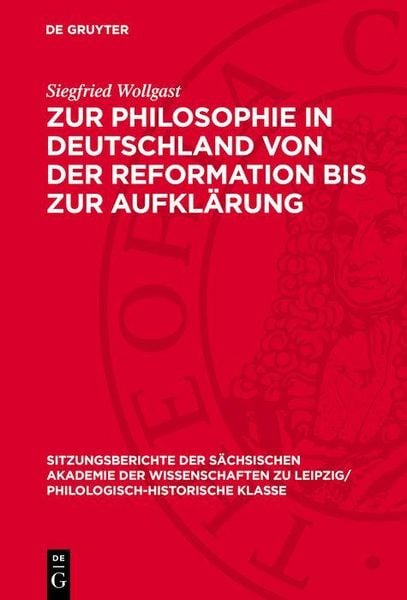 Produktbild: Zur Philosophie in Deutschland von der Reformation bis zur Aufkl&auml;rung