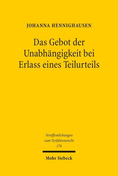 Produktbild: Hennighausen, J: Gebot der Unabh&auml;ngigkeit bei Erlass eines T