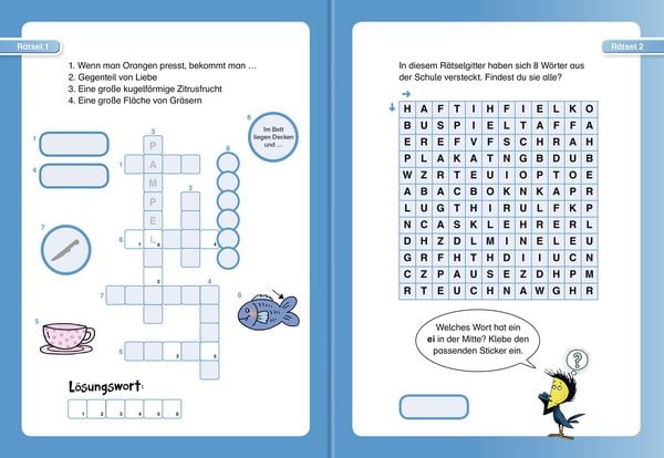 Produktbild: Leserabe: Sticker-Kreuzwortr&auml;tsel zum Lesenlernen (2. Lesestufe), t&uuml;rkis