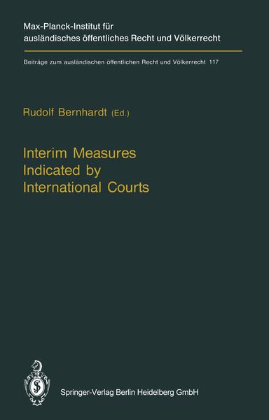 Produktbild: Interim Measures Indicated by International Courts