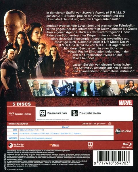 Produktbild: Marvel's Agents of S.H.I.E.L.D. - Staffel 4 [5 BRs]