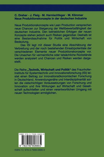 Produktbild: Neue Produktionskonzepte in der deutschen Industrie
