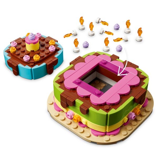 Produktbild: LEGO 40815 Geburtstagstorte, Tischdeko zum Selbergestalten, cooles Geschenkset