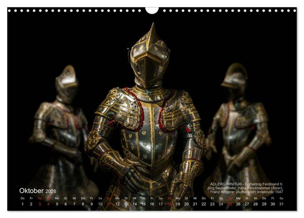 Produktbild: Historische R&uuml;stungen und Waffen (Wandkalender 2026 DIN A3 quer), CALVENDO Monatskalender